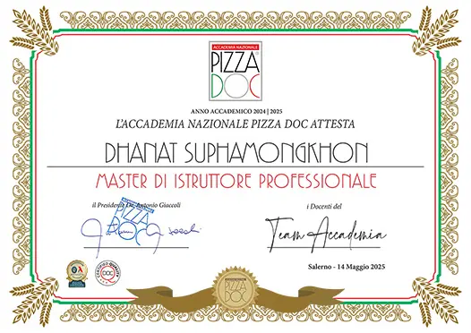 Pizza Master Instructor Certificate 2025
